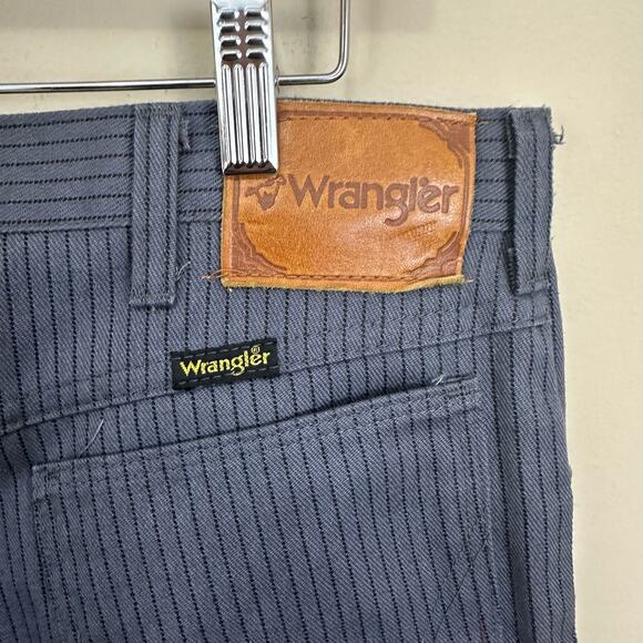 Wrangler VTG Pinstripe Blue Talon 42 Regular‎ Fit 38 x 30 EUC - Picture 6 of 13
